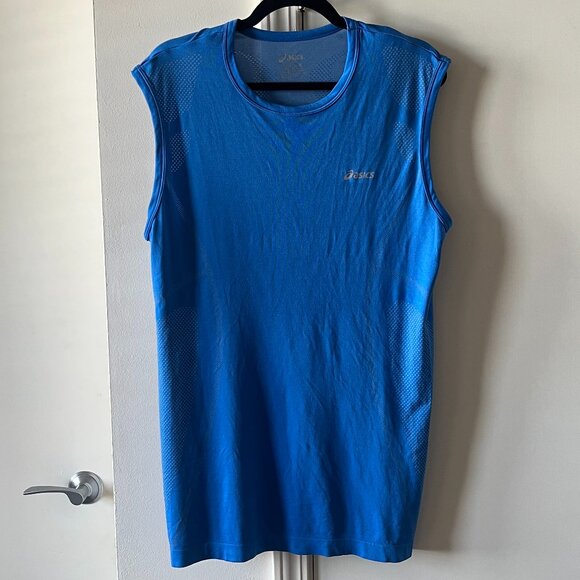 Asics Men’s Singlet XL Blue Lightweight Running Tank - Picture 1 of 5